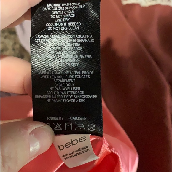 2b Bebe coral strapless dress - Picture 7 of 7